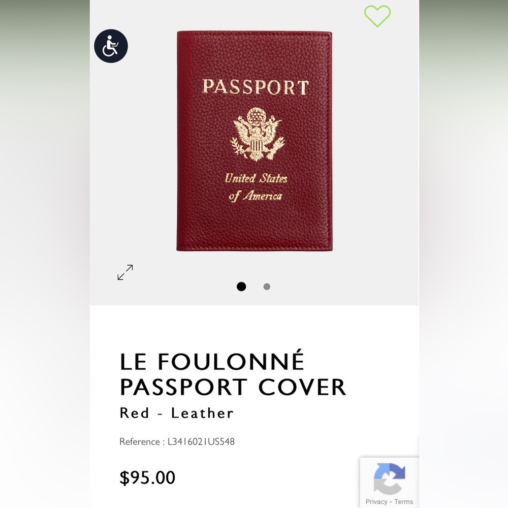 Brand new longchamp red foulonne passport holder